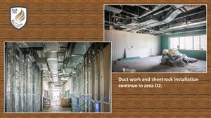 duct work and sheetrock installation